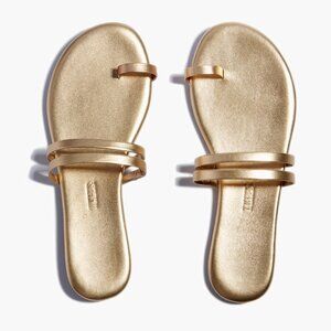 Tkees Leah Strappy Flat Sandal Mettalic Gold - Blink Size 8 NWT